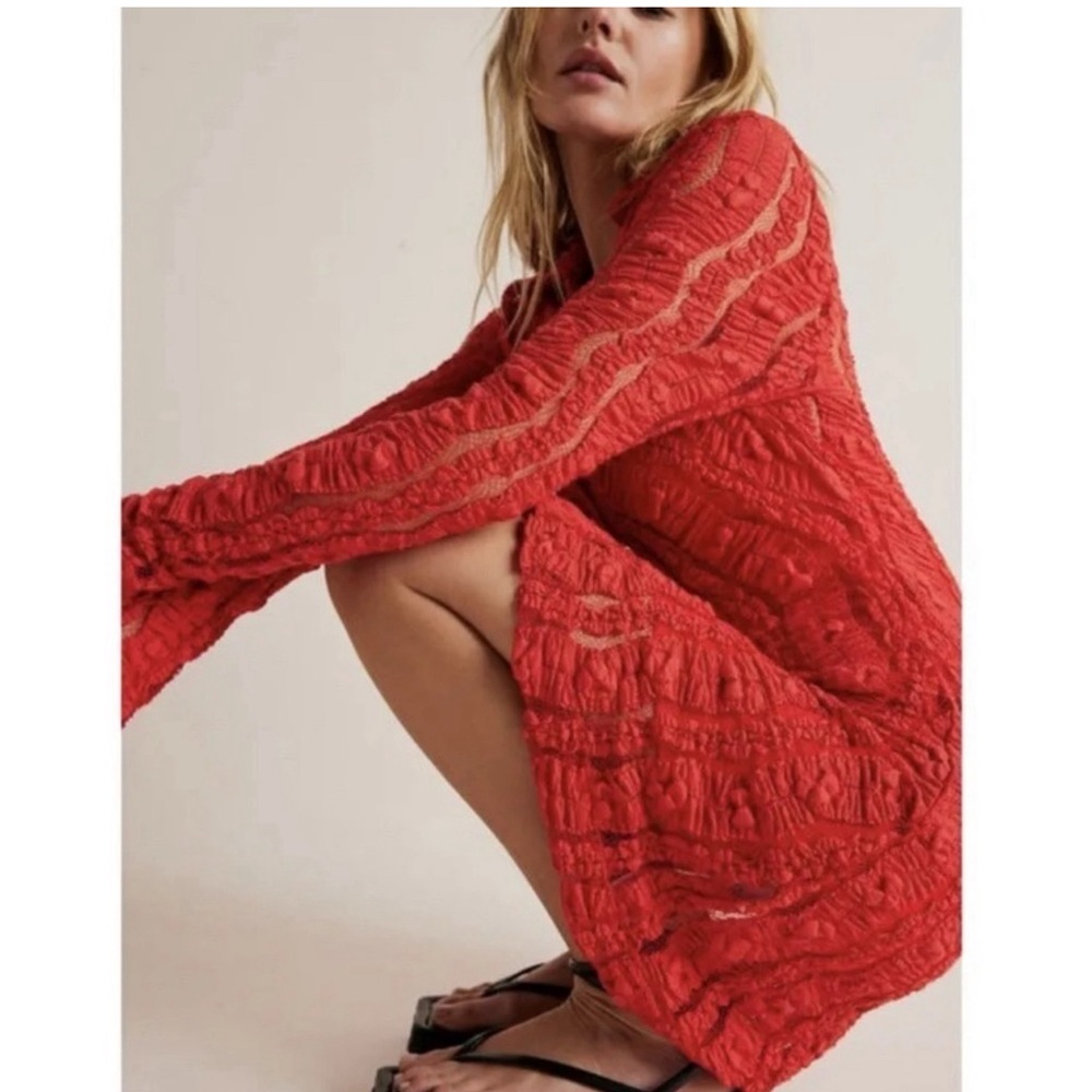 Free People Shayla Lace Mini Dress